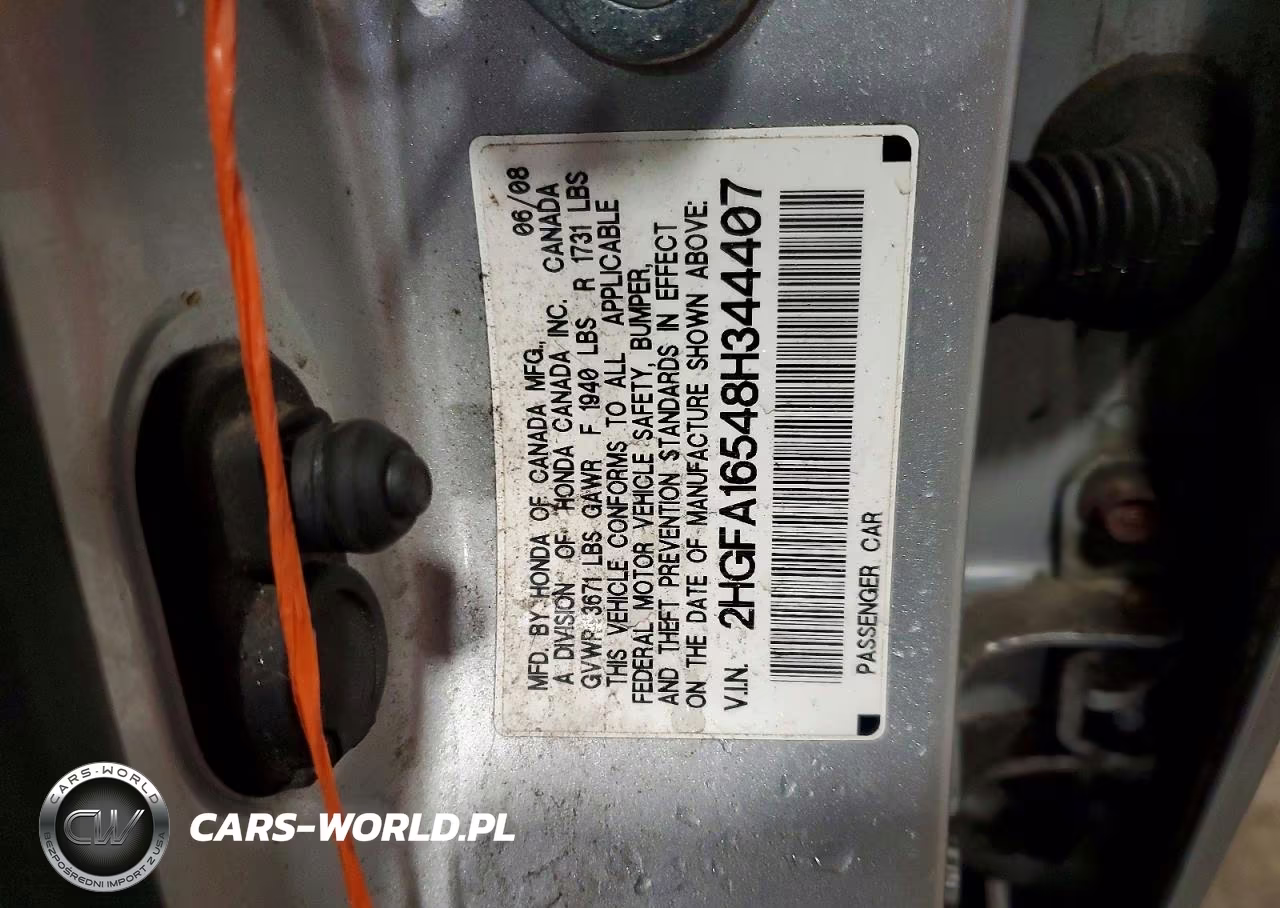 2008 Honda Civic Lx VIN:2HGFA16548H344407 - 12
