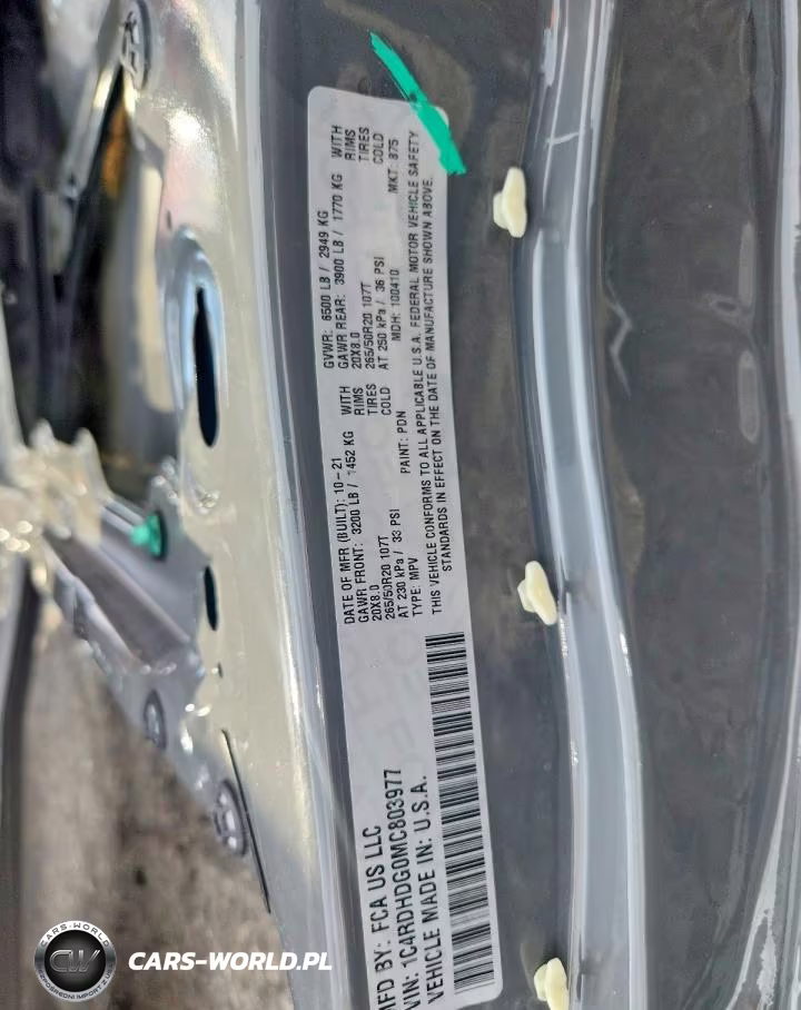 2021 Dodge Durango Gt VIN:1C4RDHDG0MC803977 - 14