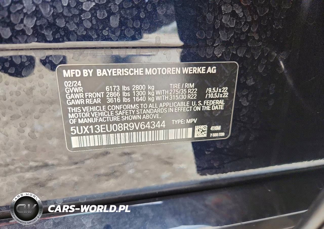2024 BMW X5 Sdrive 40I VIN:5UX13EU08R9V64344 - 14