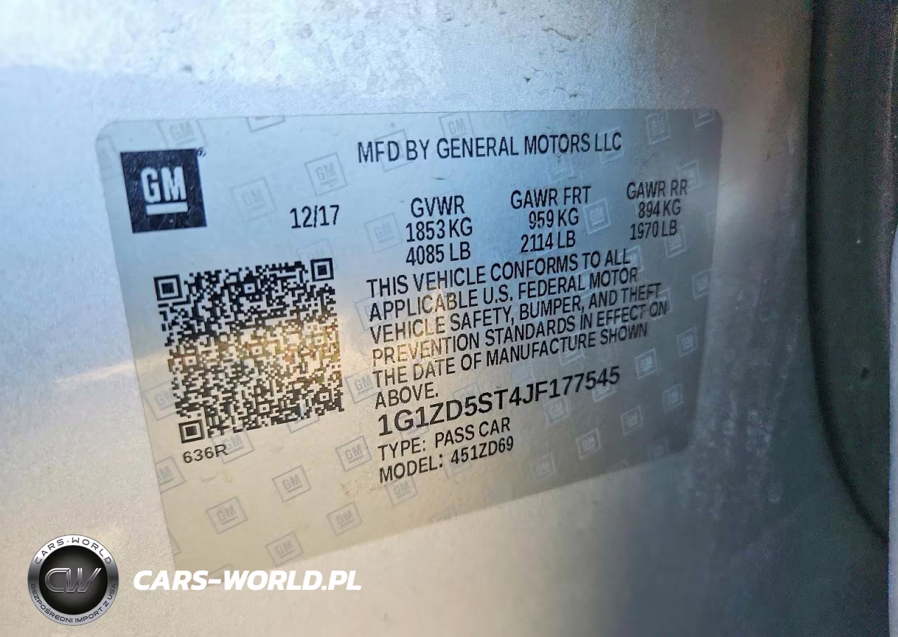 2018 Chevrolet Malibu Lt VIN:1G1ZD5ST4JF177545 - 12