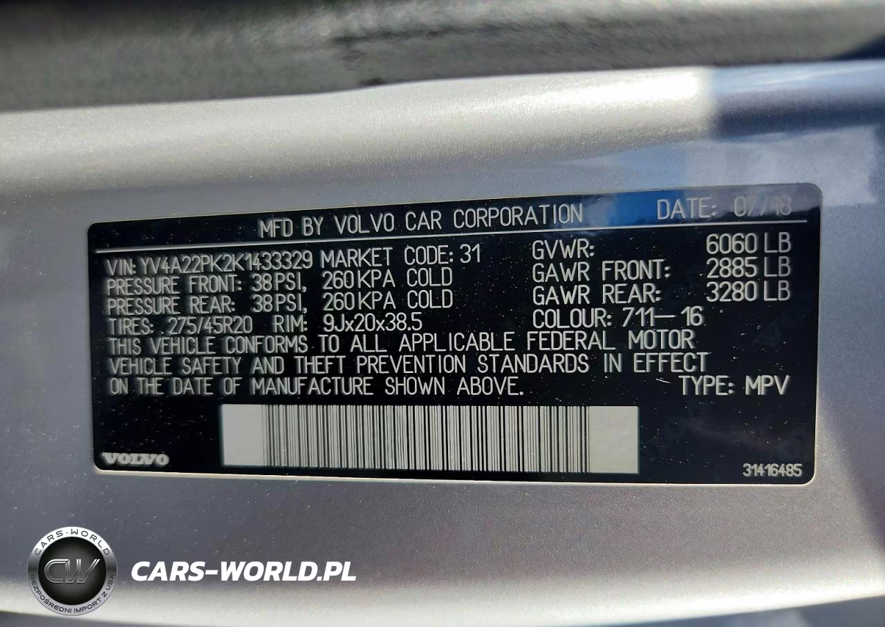 2019 Volvo Xc90 T6 Momentum VIN:YV4A22PK2K1433329 - 13