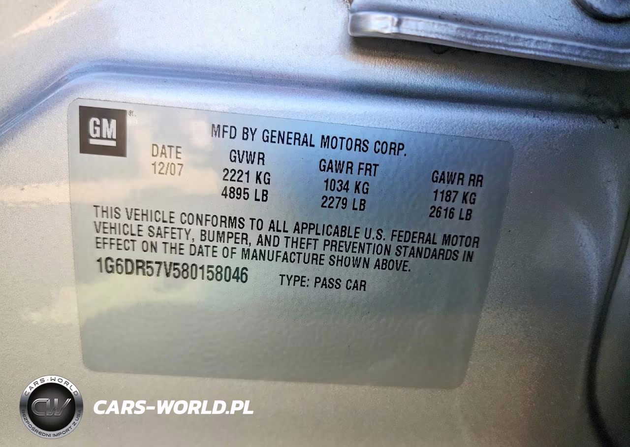 2008 Cadillac Cts Hi Feature V6 VIN:1G6DR57V580158046 - 12