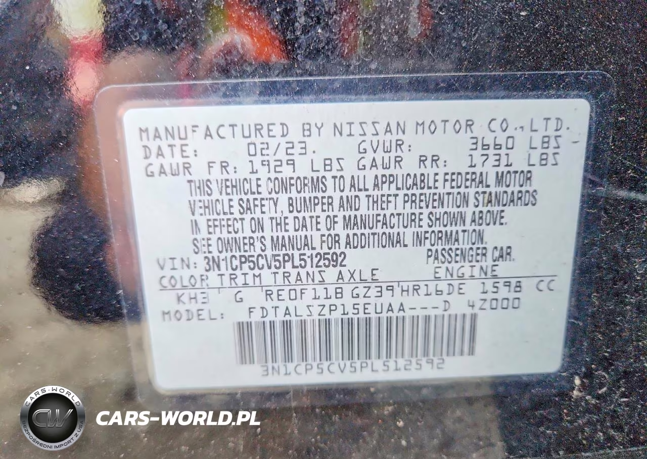 2023 Nissan Kicks Sv VIN:3N1CP5CV5PL512592 - 13