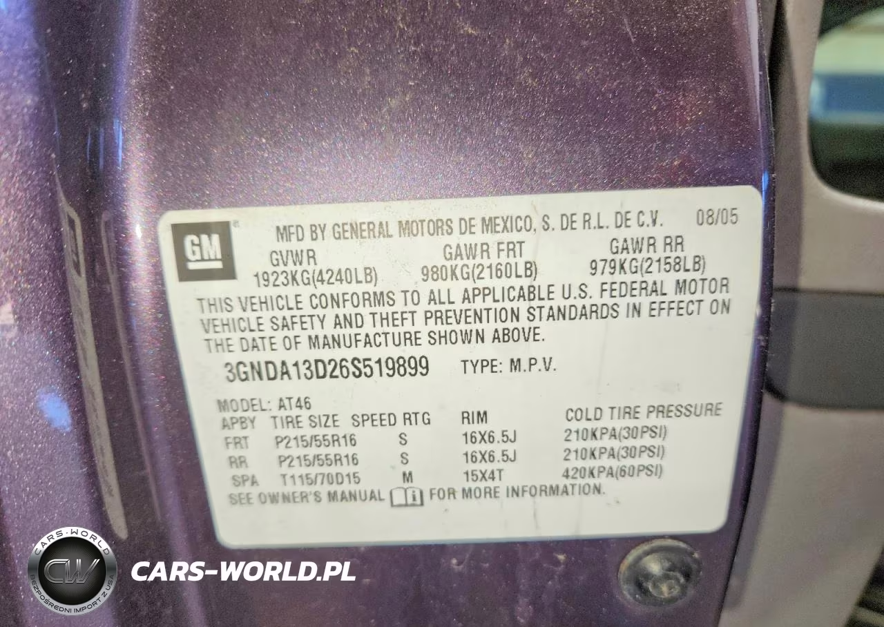 2006 Chevrolet Hhr Ls VIN:3GNDA13D26S519899 - 13