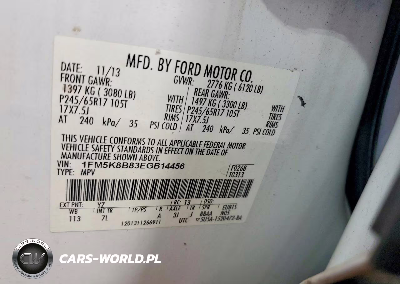 2014 Ford Explorer VIN:1FM5K8B83EGB14456 - 13