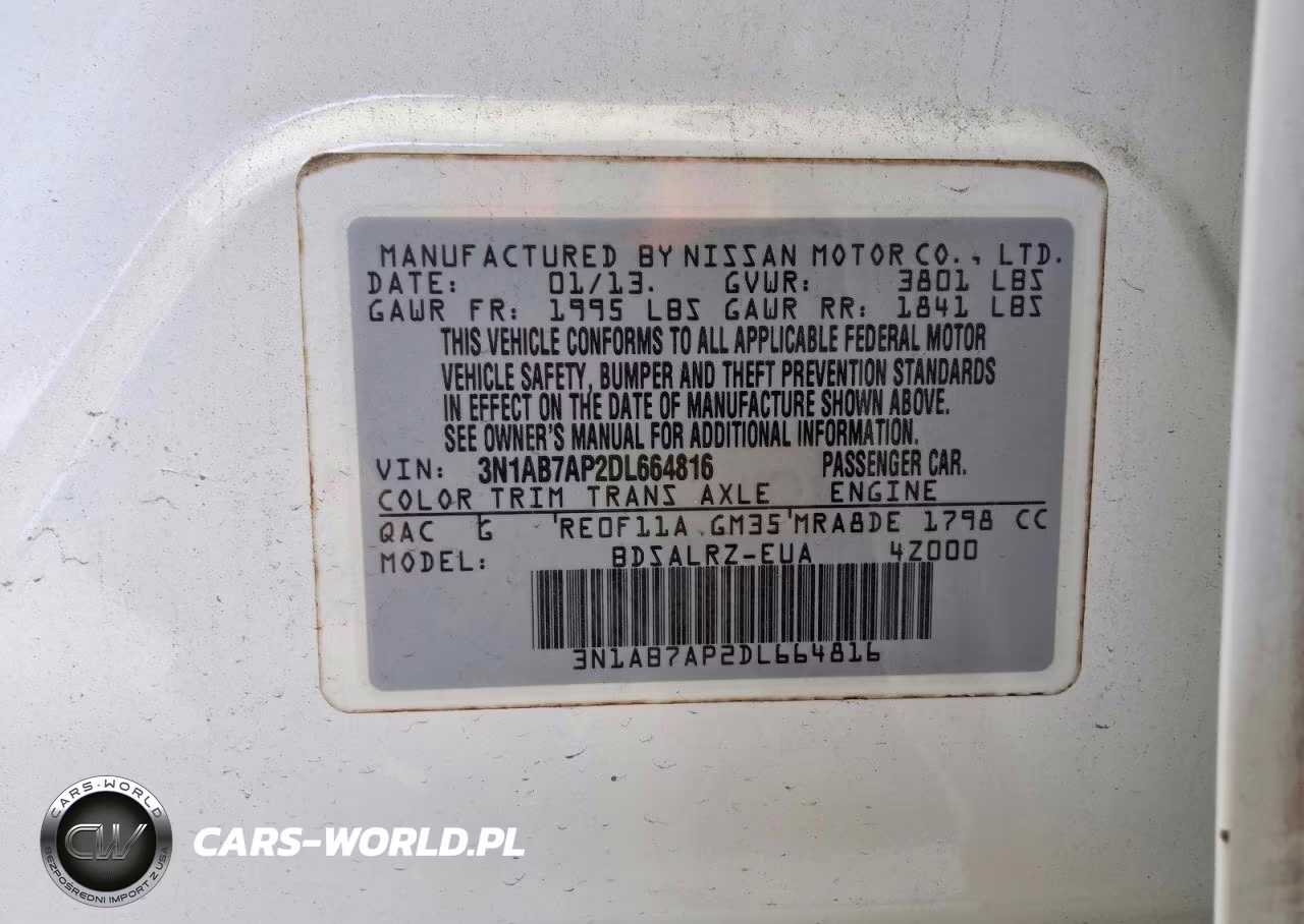 2013 Nissan Sentra S VIN:3N1AB7AP2DL664816 - 12