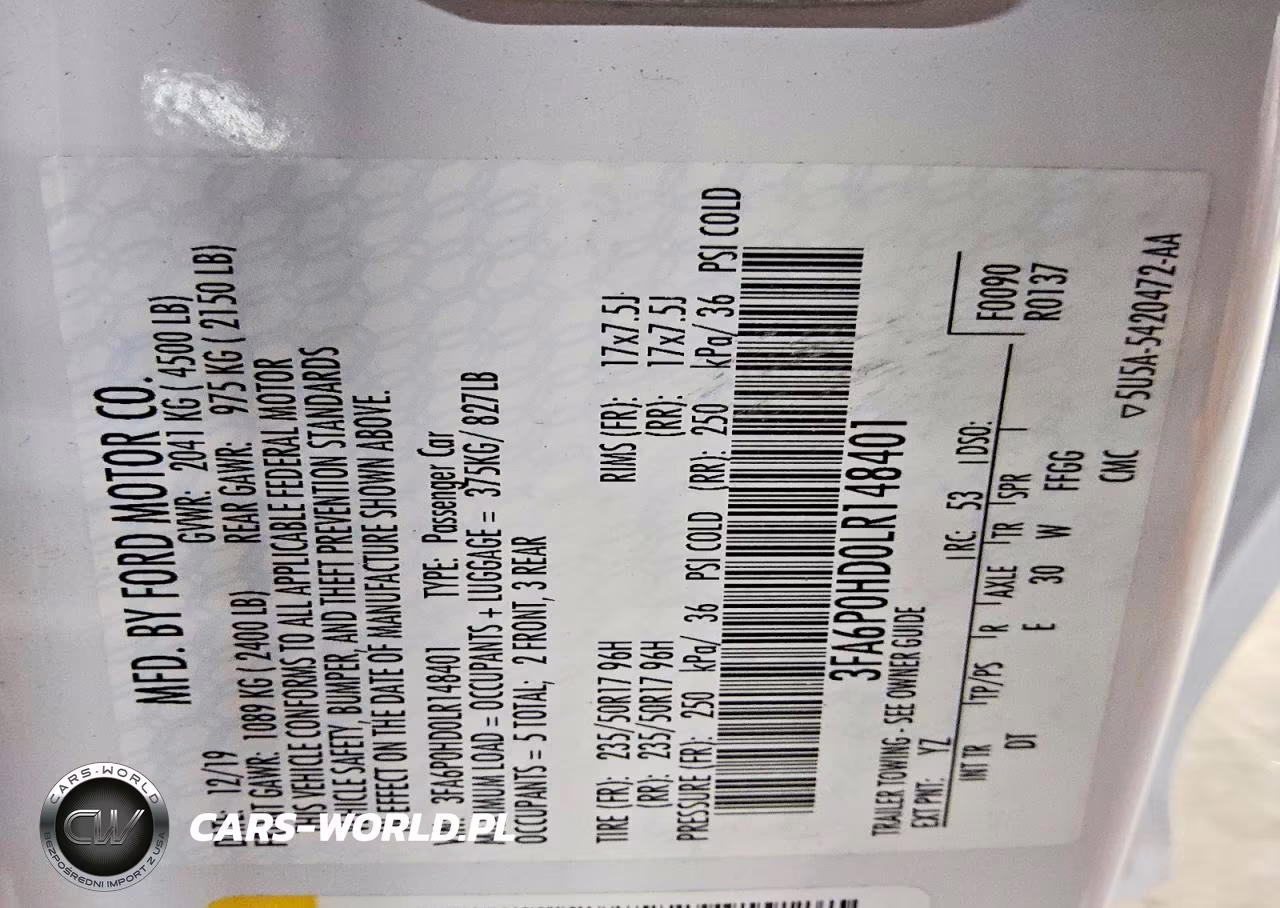 2020 Ford Fusion Se VIN:3FA6P0HD0LR148401 - 12