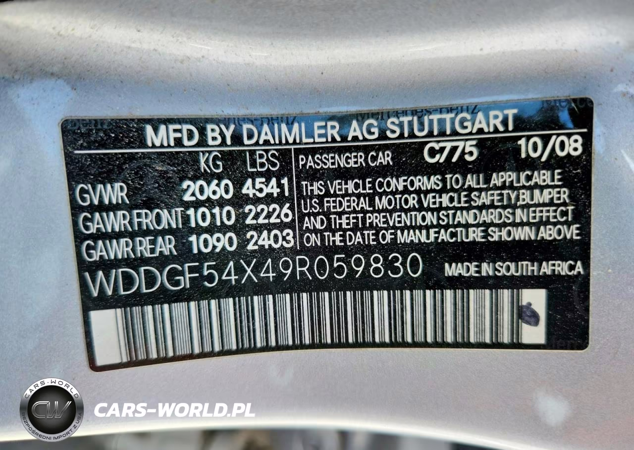 2009 Mercedes-Benz C 300 VIN:WDDGF54X49R059830 - 12