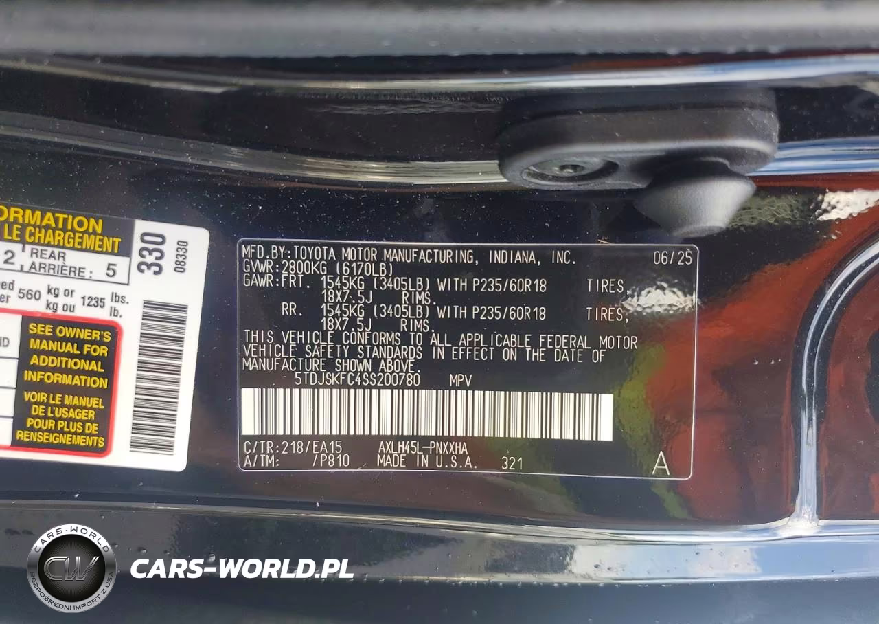 2025 Toyota Sienna Xle 7-Passenger VIN:5TDJSKFC4SS200780 - 14