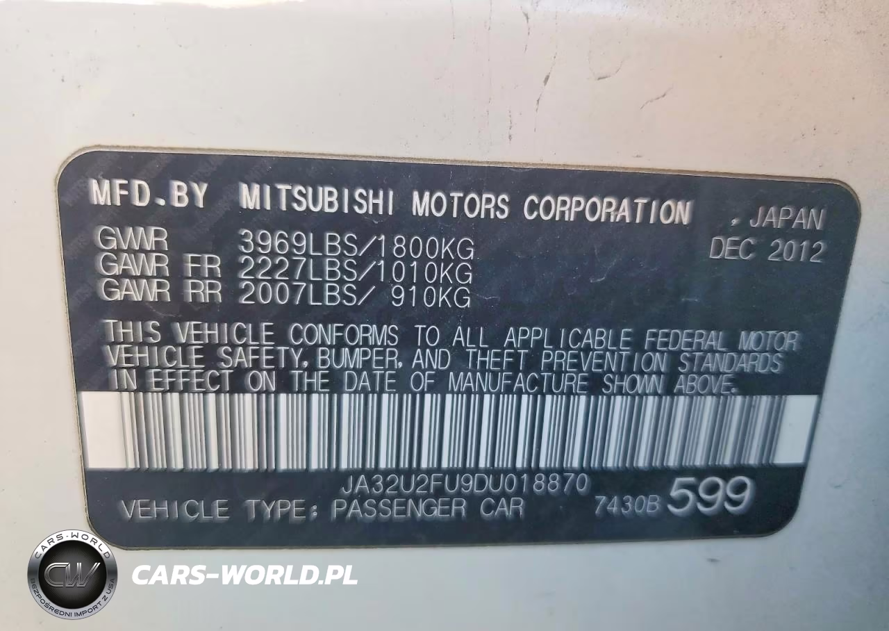 2013 Mitsubishi Lancer Es-Es Sport VIN:JA32U2FU9DU018870 - 12