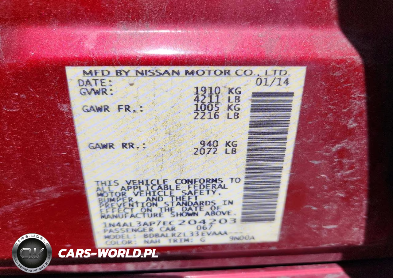 2014 Nissan Altima 2.5 VIN:1N4AL3AP7EC204203 - 12
