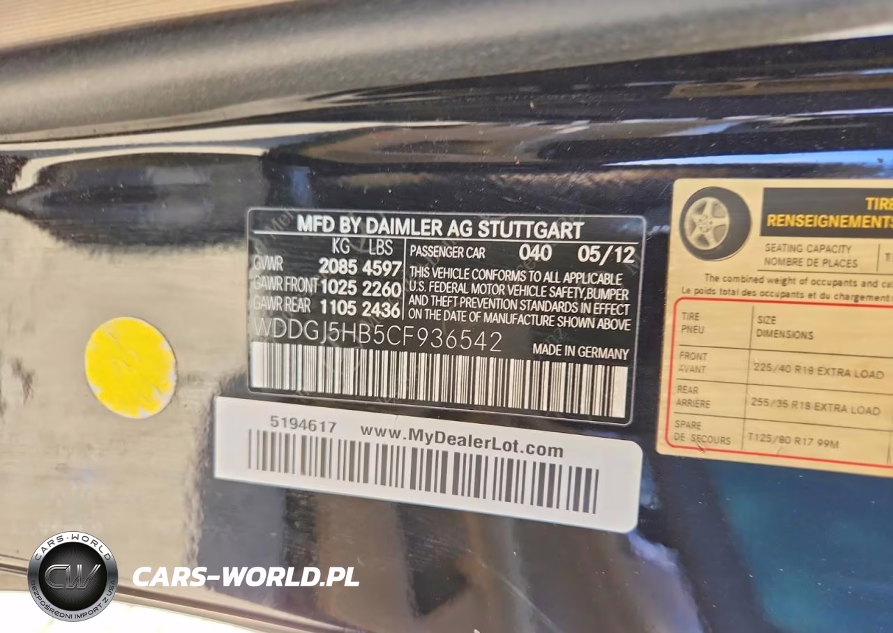 2012 Mercedes-Benz C 350 VIN:WDDGJ5HB5CF936542 - 12