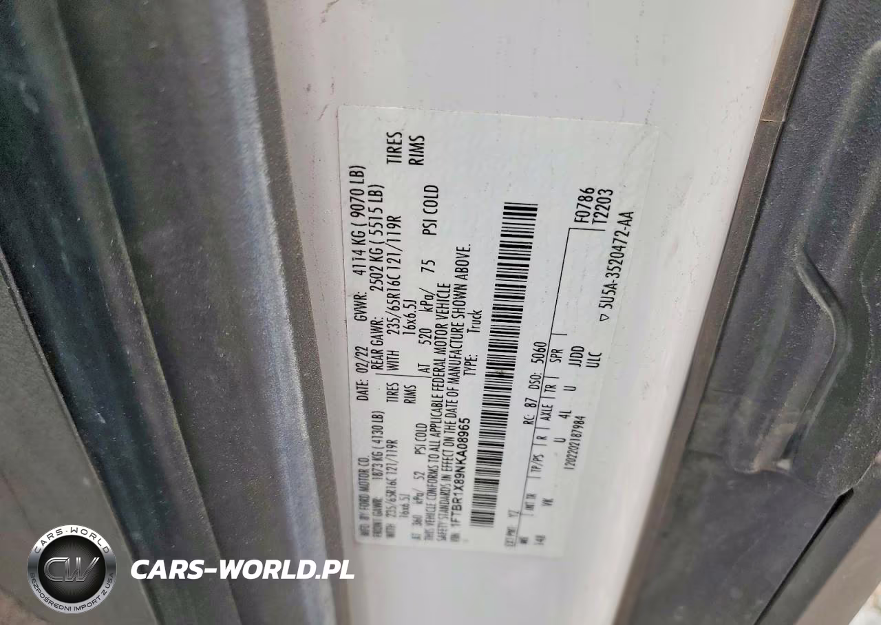 2022 Ford Transit 250 Delivery Van VIN:1FTBR1X89NKA08965 - 14