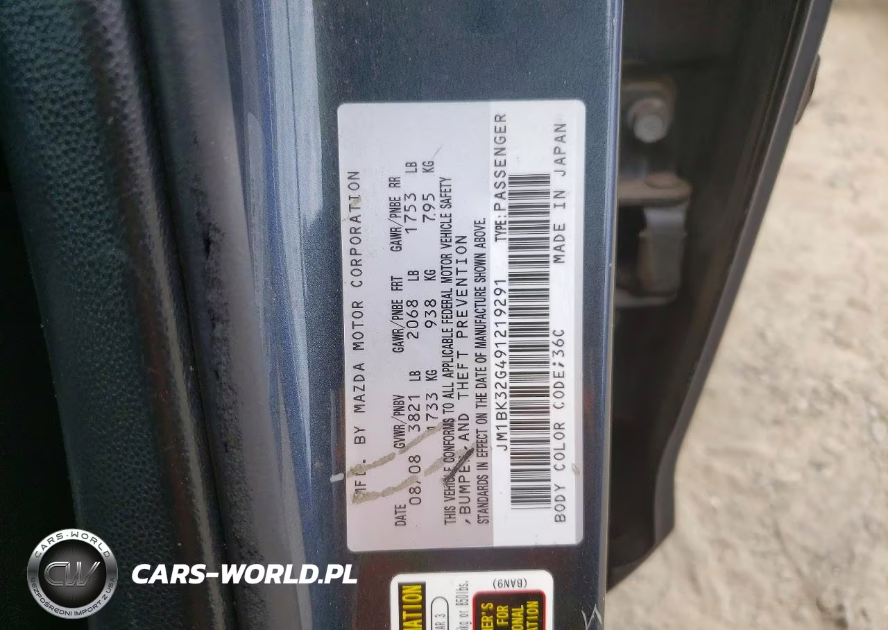 2009 Mazda 3 I VIN:JM1BK32G491219291 - 13