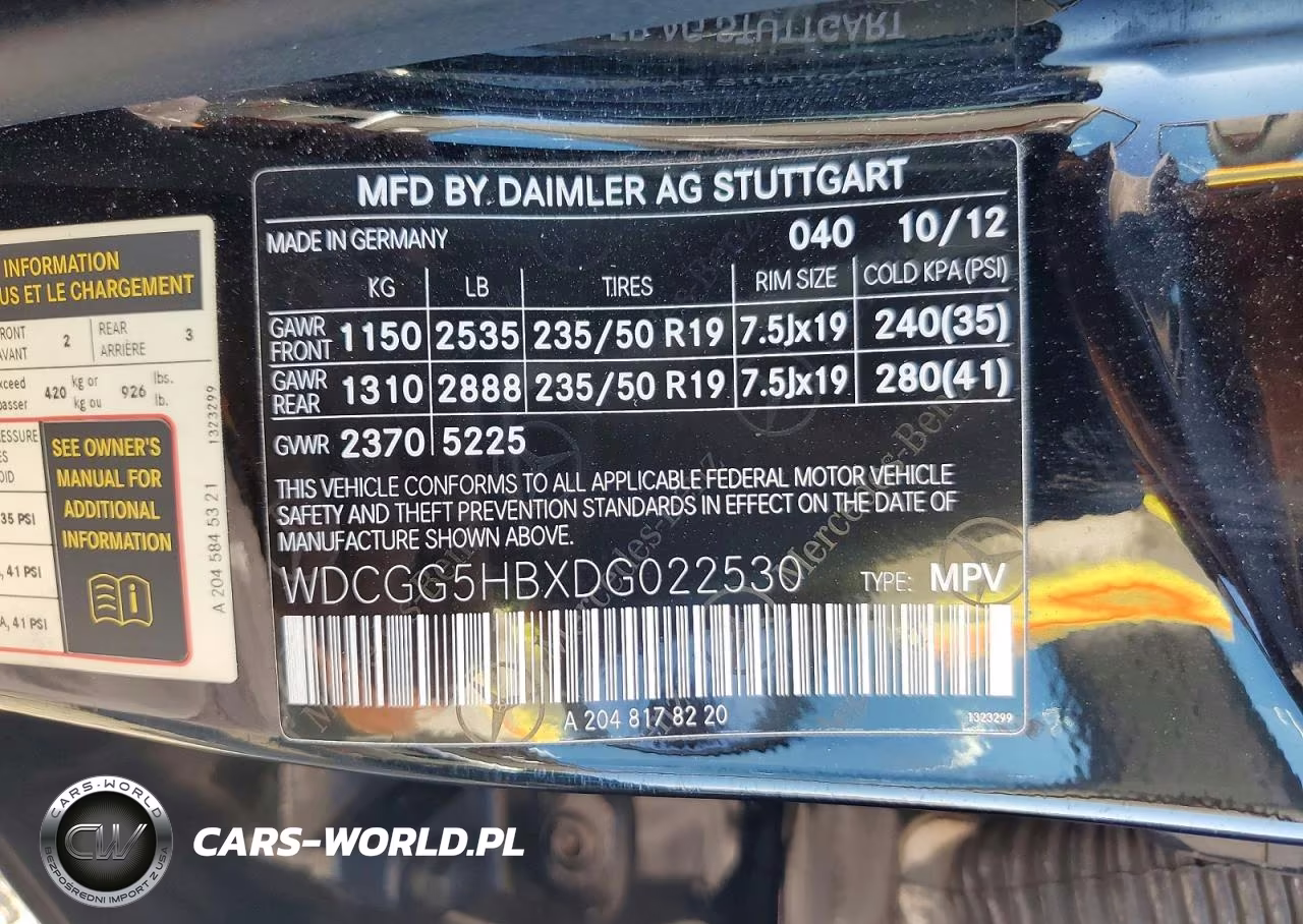 2013 Mercedes-Benz Glk 350 VIN:WDCGG5HBXDG022530 - 13