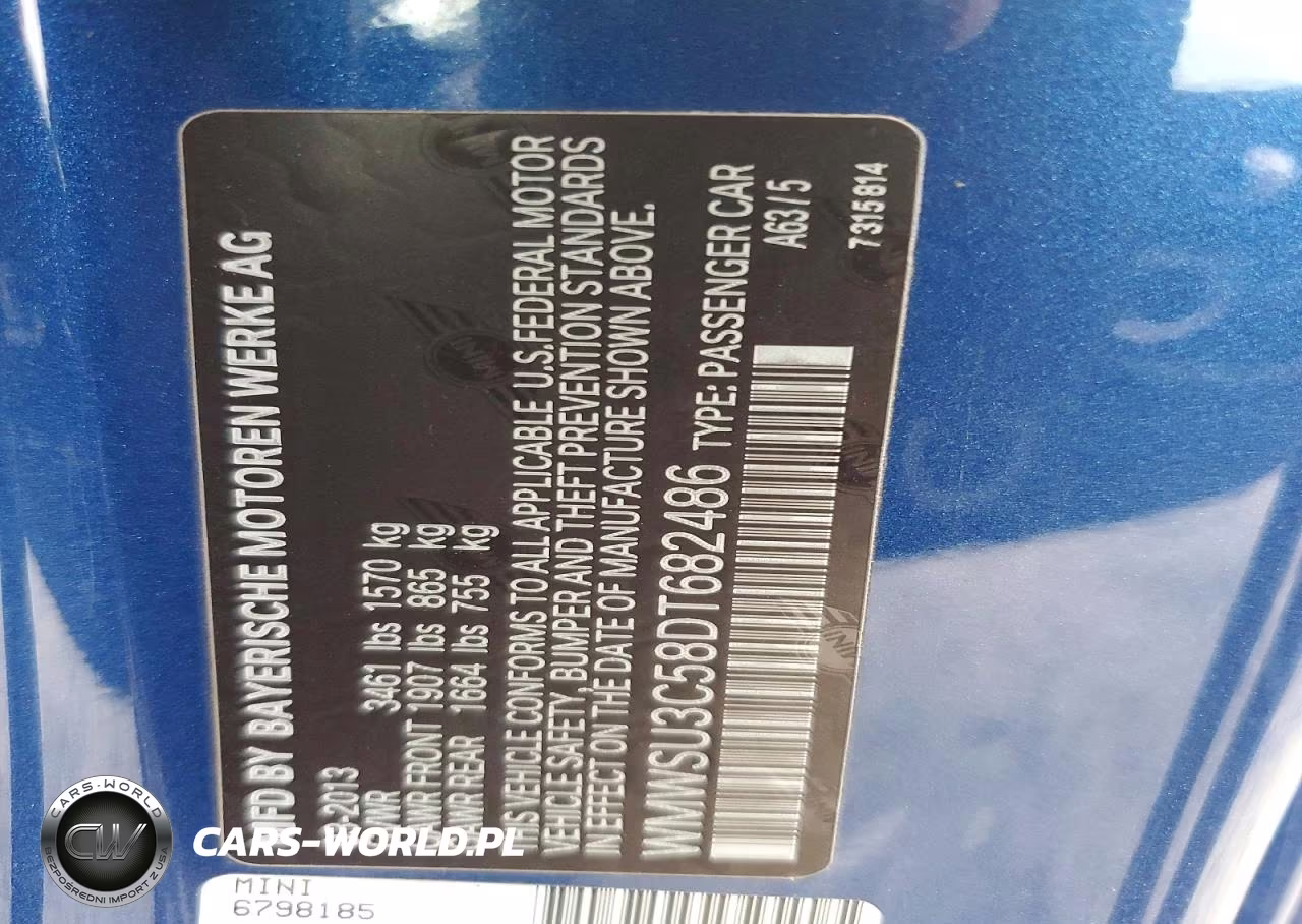 2013 Mini Cooper VIN:WMWSU3C58DT682486 - 13