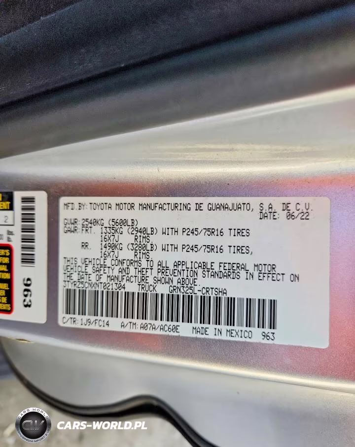 2022 Toyota Tacoma Sr5 V6 VIN:3TYRZ5CNXNT021304 - 12