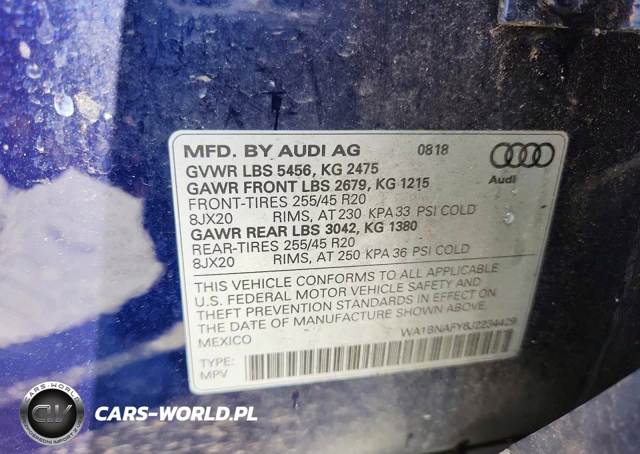 2018 Audi Q5 Premium Plus VIN:WA1BNAFY6J2234429 - 13
