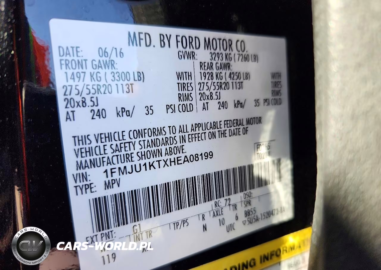 2017 Ford Expedition Limited VIN:1FMJU1KTXHEA08199 - 13