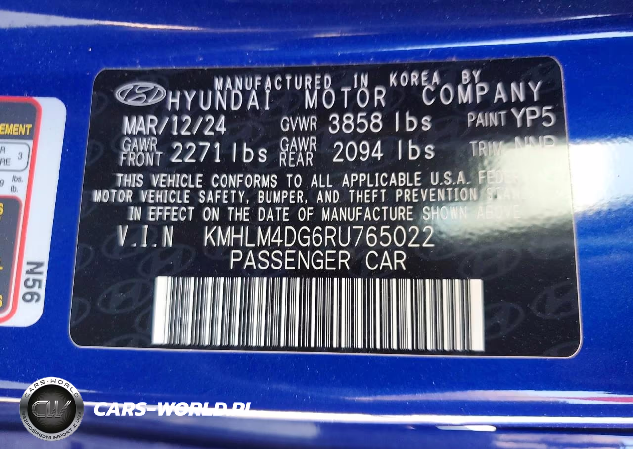 2024 Hyundai Elantra Sel VIN:KMHLM4DG6RU765022 - 12