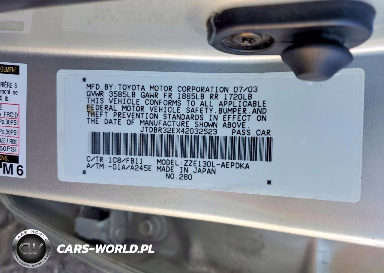 2004 Toyota Corolla Ce VIN:JTDBR32EX42032523 - 12