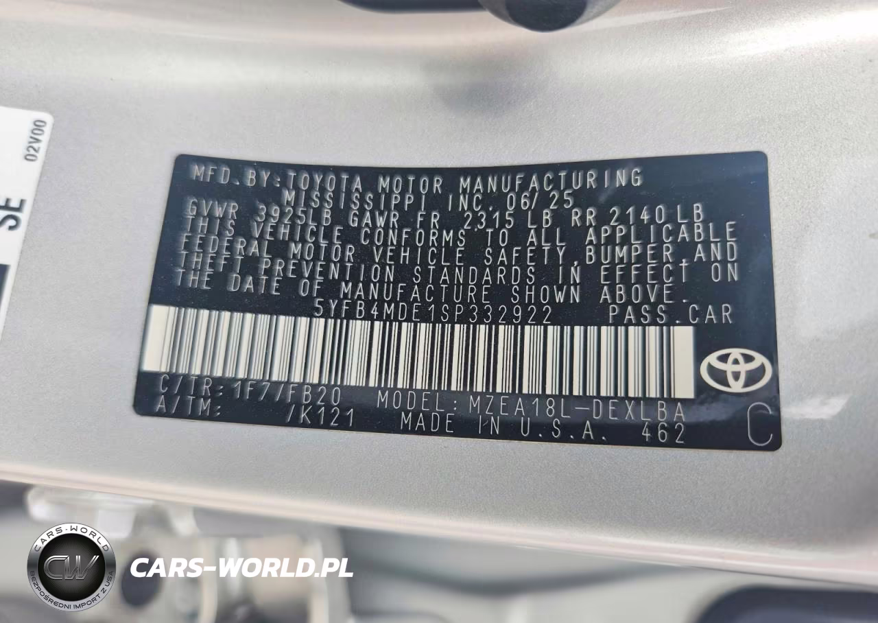2025 Toyota Corolla Le VIN:5YFB4MDE1SP332922 - 13