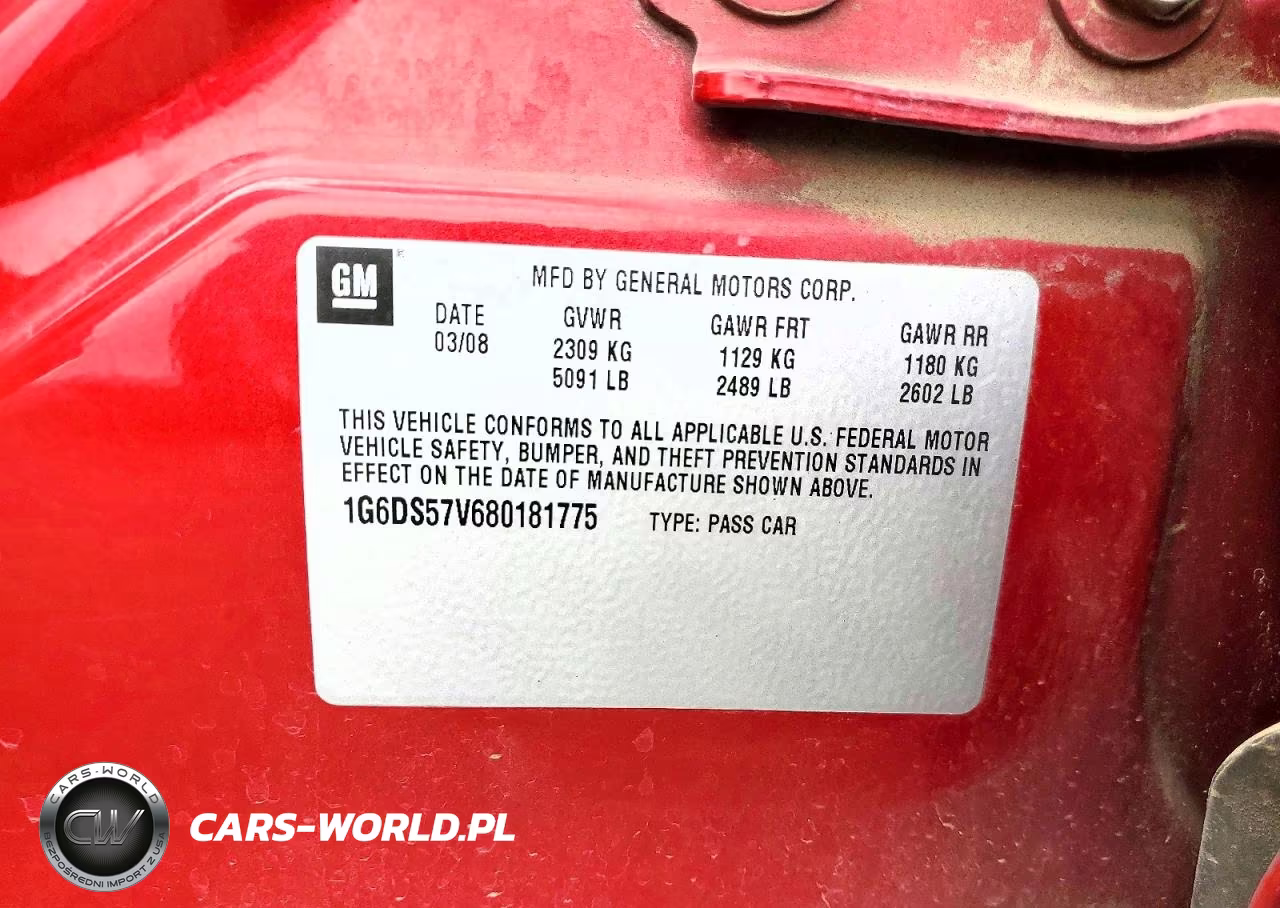 2008 Cadillac Cts Hi Feature V6 VIN:1G6DS57V680181775 - 12