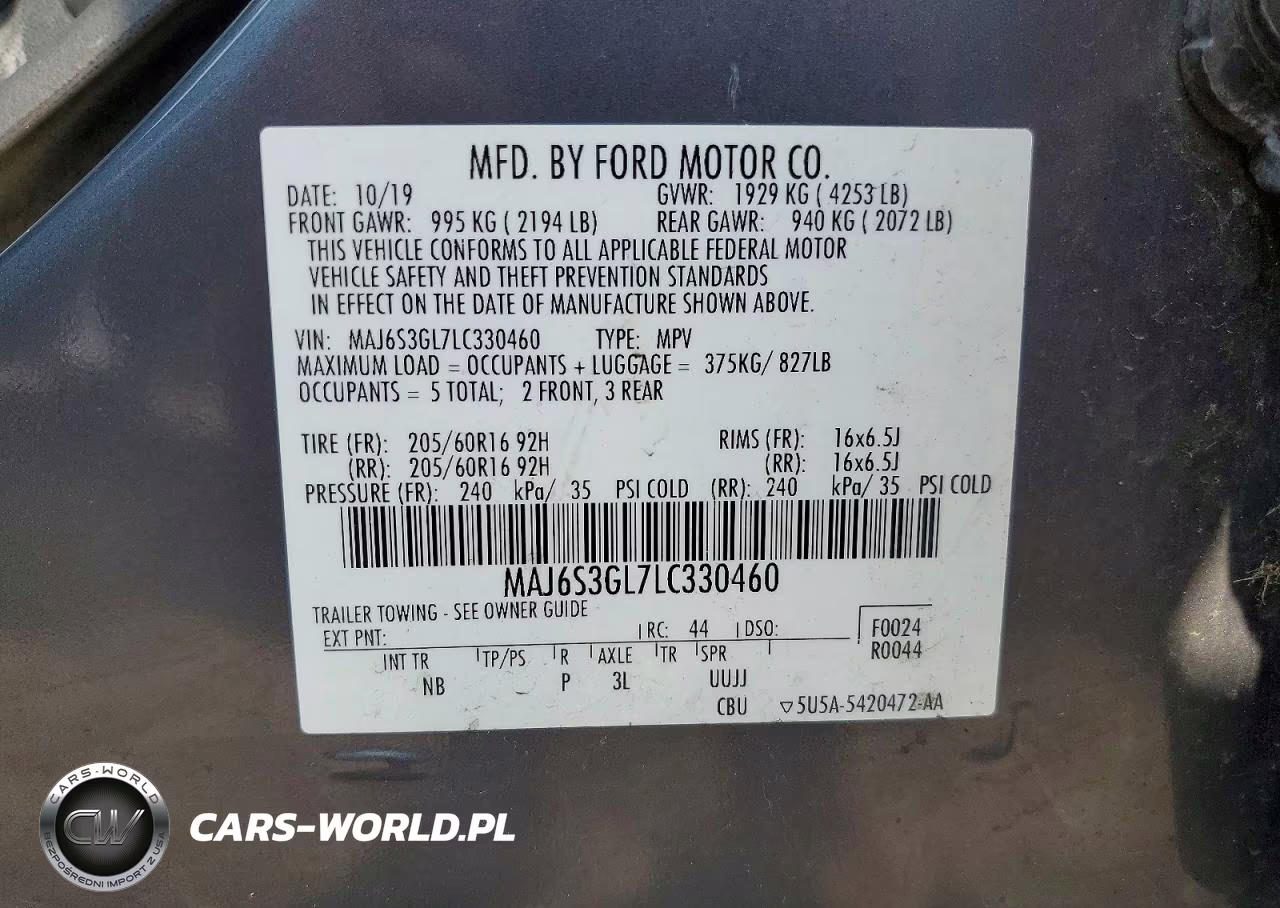 2020 Ford Ecosport Se VIN:MAJ6S3GL7LC330460 - 13