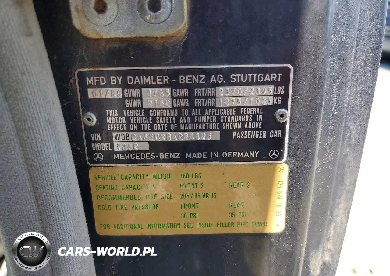 1986 Mercedes-Benz 560 Sec VIN:WDBCA45DXGA224425 - 13