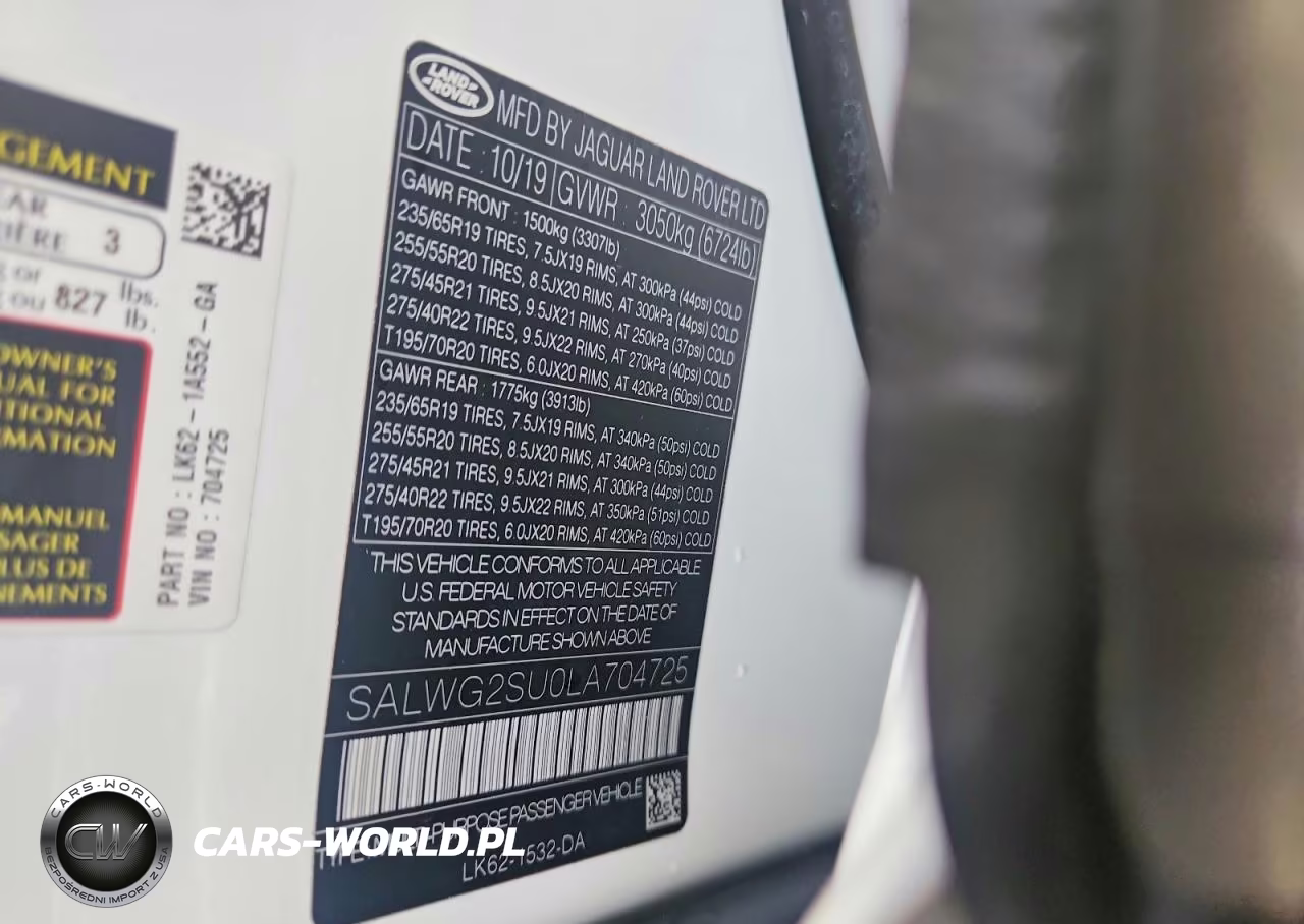 2020 Land Rover Range Rover Sport Se VIN:SALWG2SU0LA704725 - 12