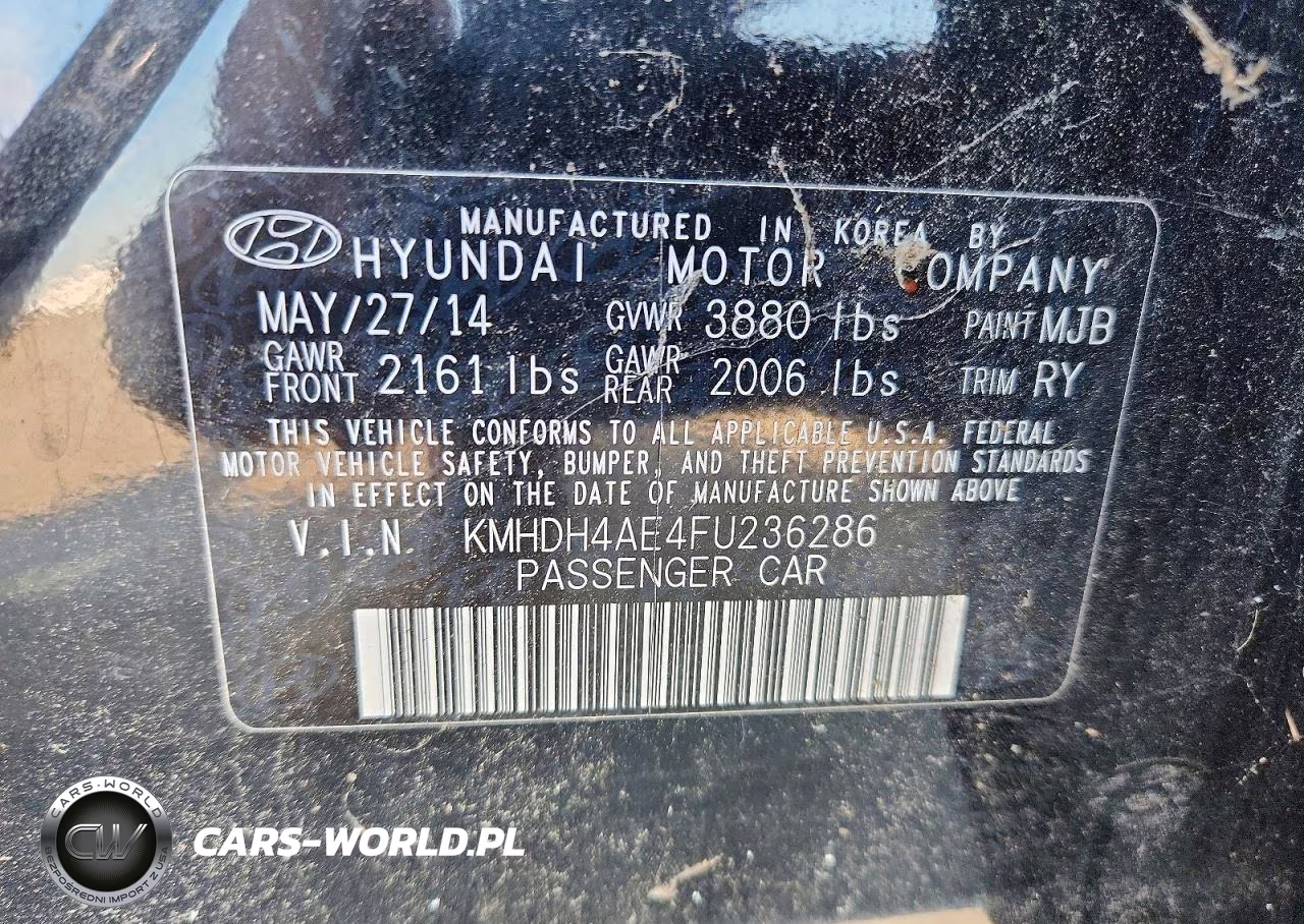 2015 Hyundai Elantra Se VIN:KMHDH4AE4FU236286 - 12