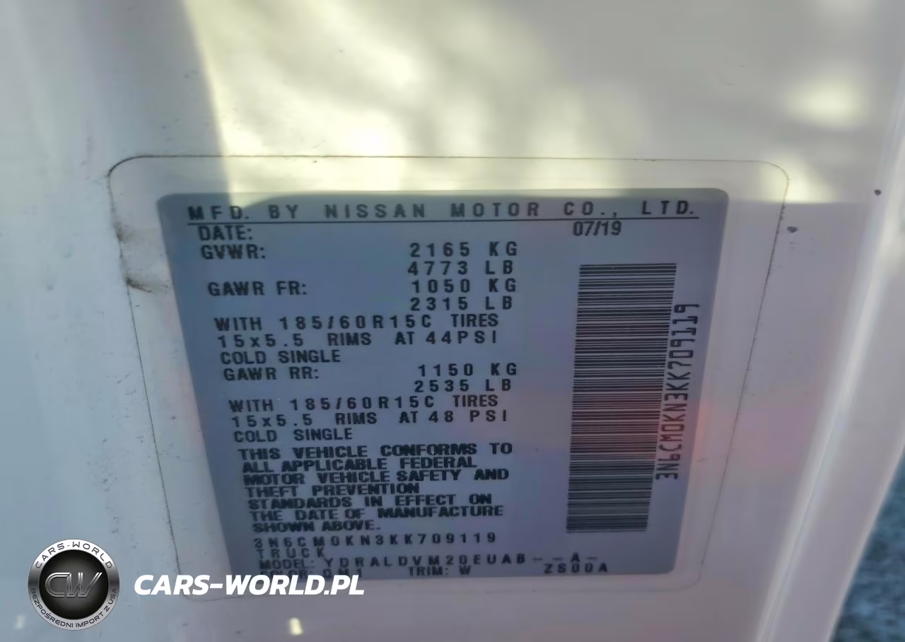 2019 Nissan Nv200 Delivery Van VIN:3N6CM0KN3KK709119 - 13