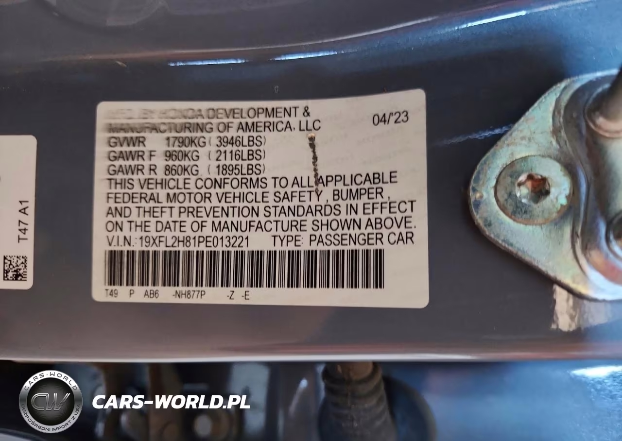 2023 Honda Civic Sport VIN:19XFL2H81PE013221 - 12