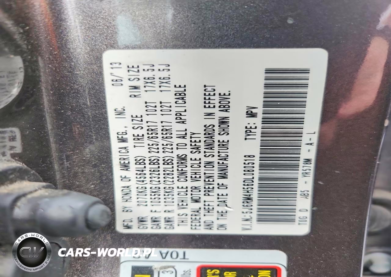 2013 Honda Cr-V Ex VIN:5J6RM4H56DL080518 - 12