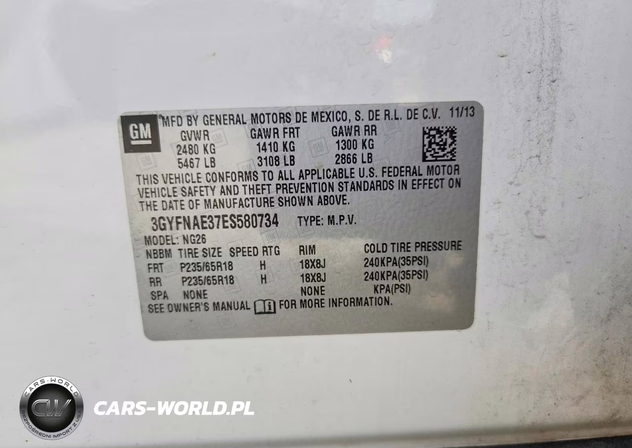 2014 Cadillac Srx VIN:3GYFNAE37ES580734 - 14