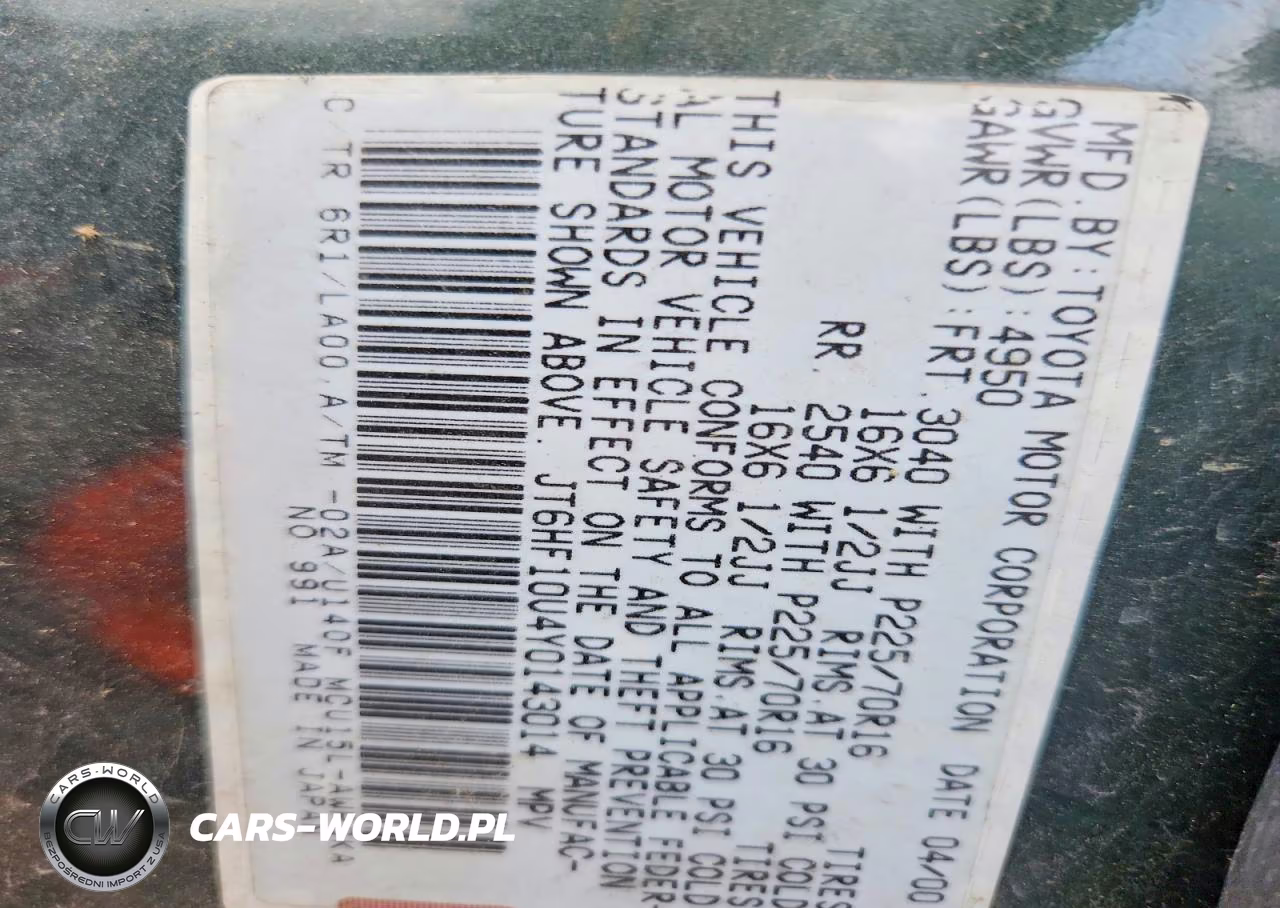 2000 Lexus Rx 300 VIN:JT6HF10U4Y0143014 - 13