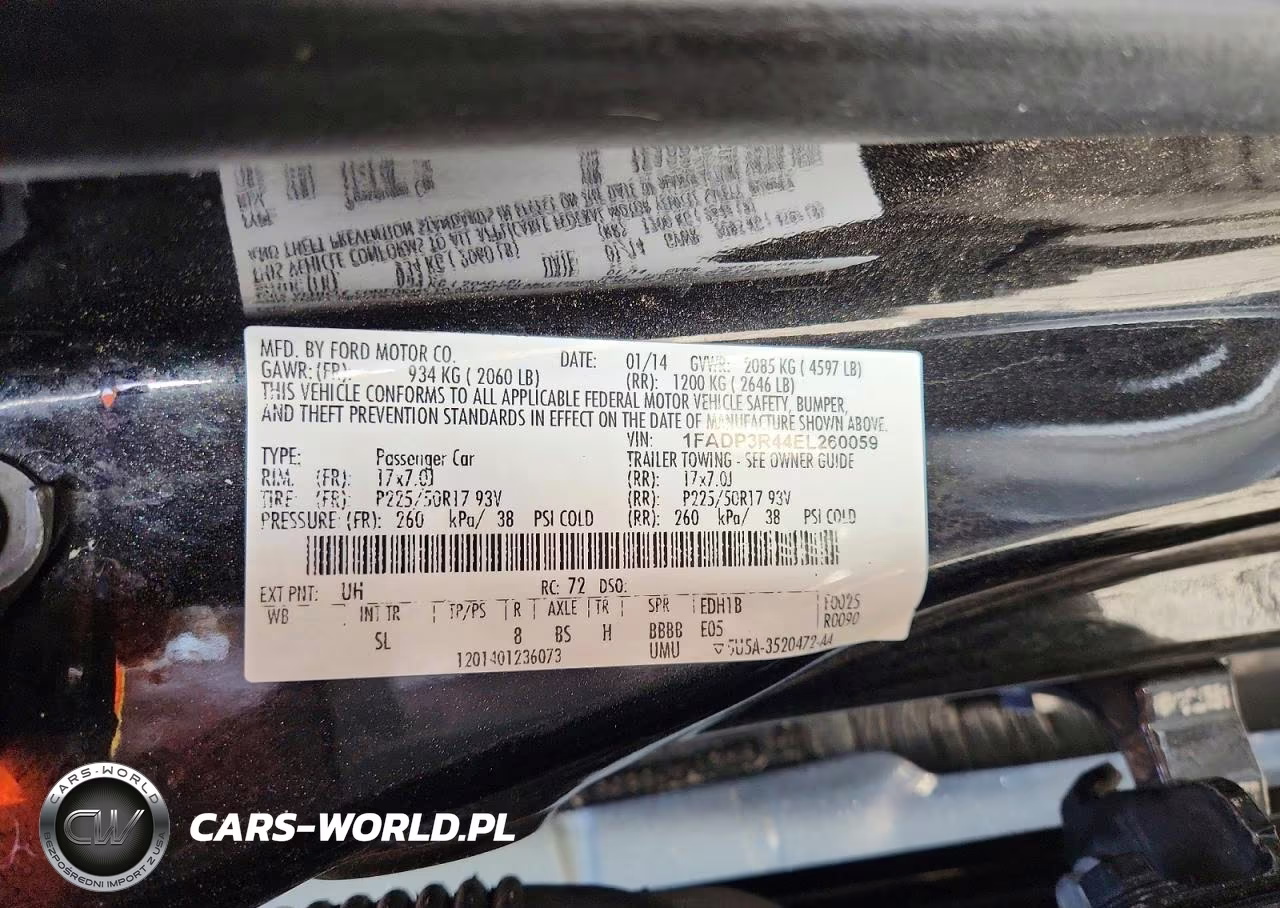 2014 Ford Focus Bev VIN:1FADP3R44EL260059 - 13
