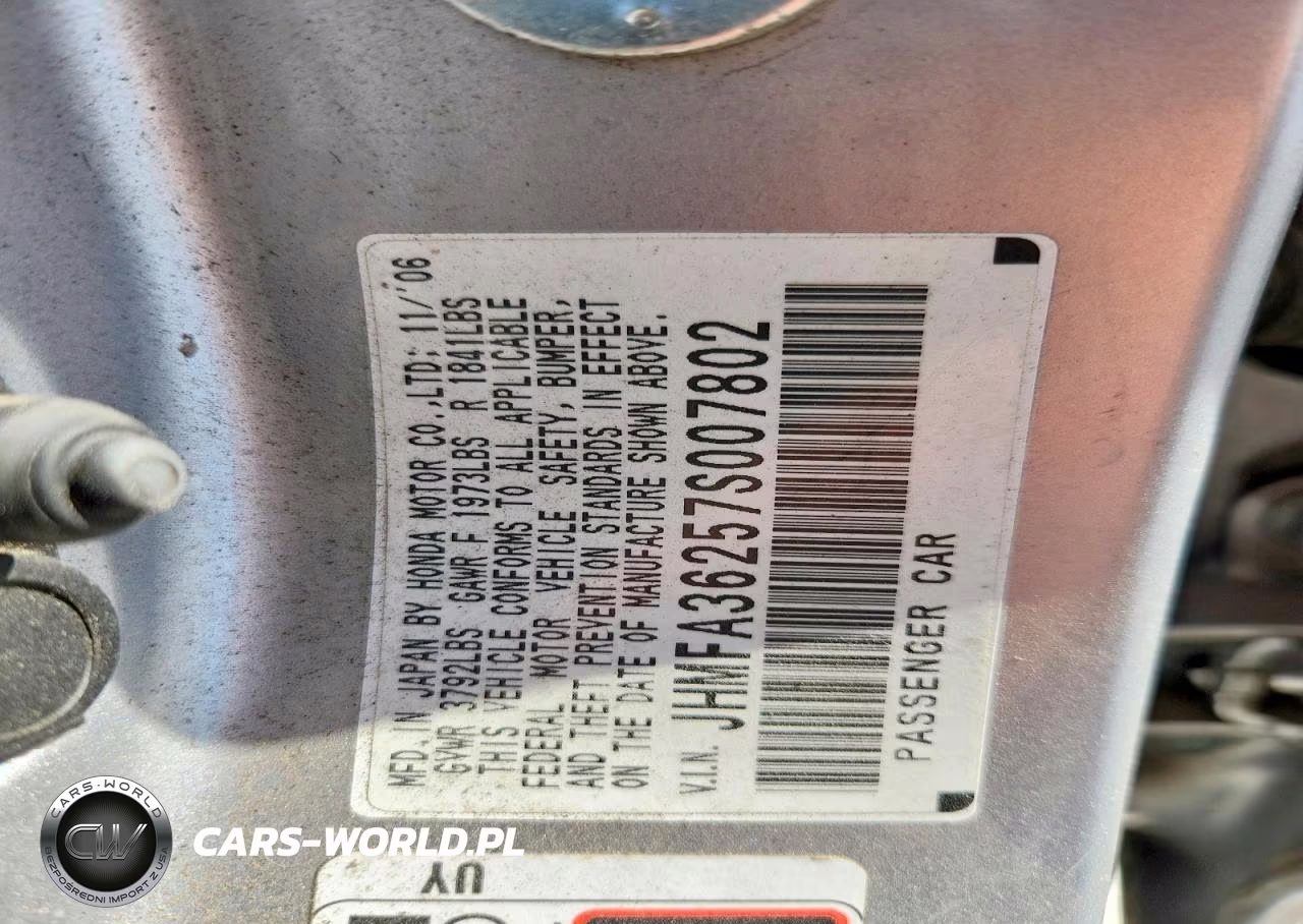 2007 Honda Civic Hybrid VIN:JHMFA36257S007802 - 12