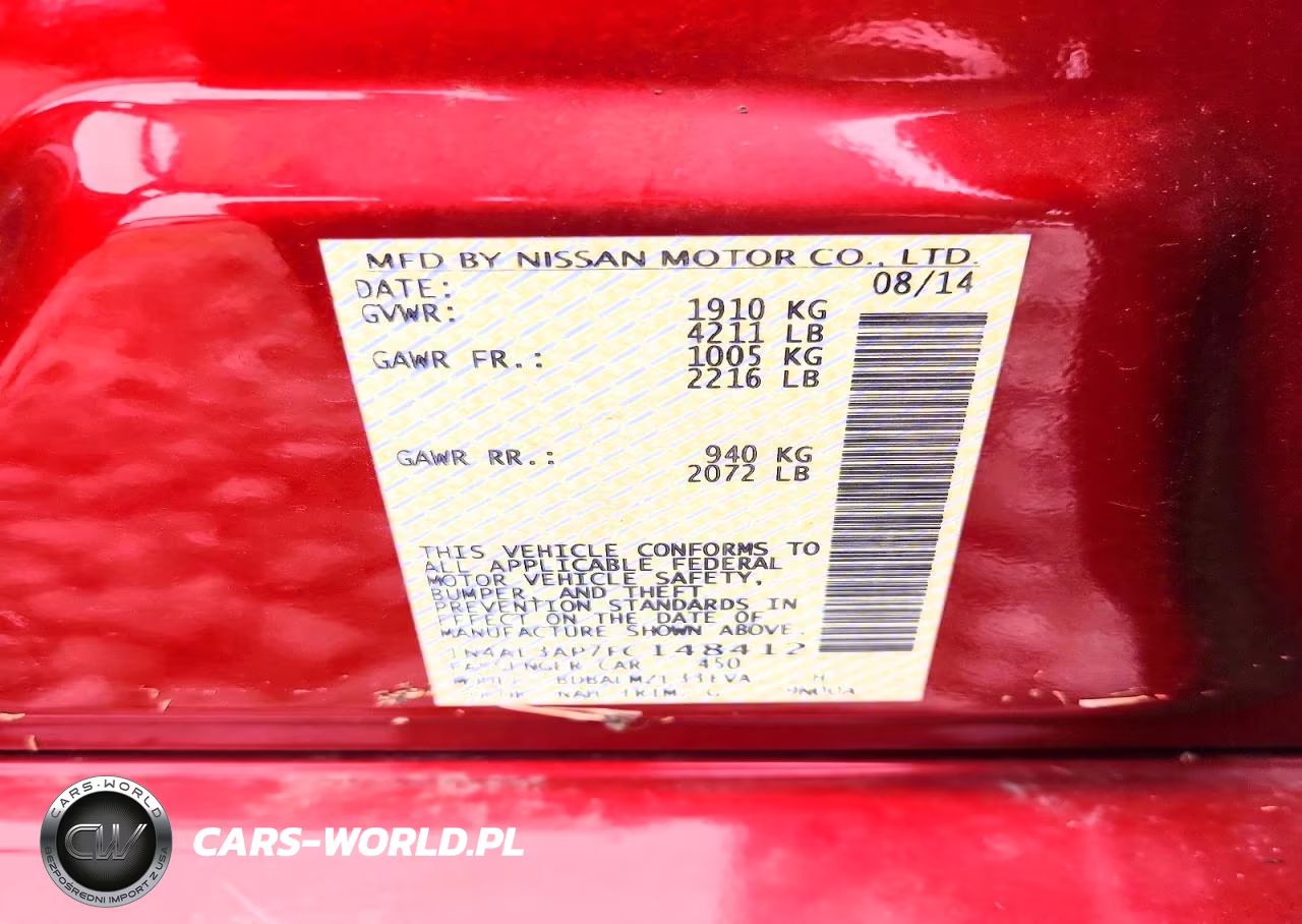 2015 Nissan Altima 2.5 Sv VIN:1N4AL3AP7FC148412 - 12