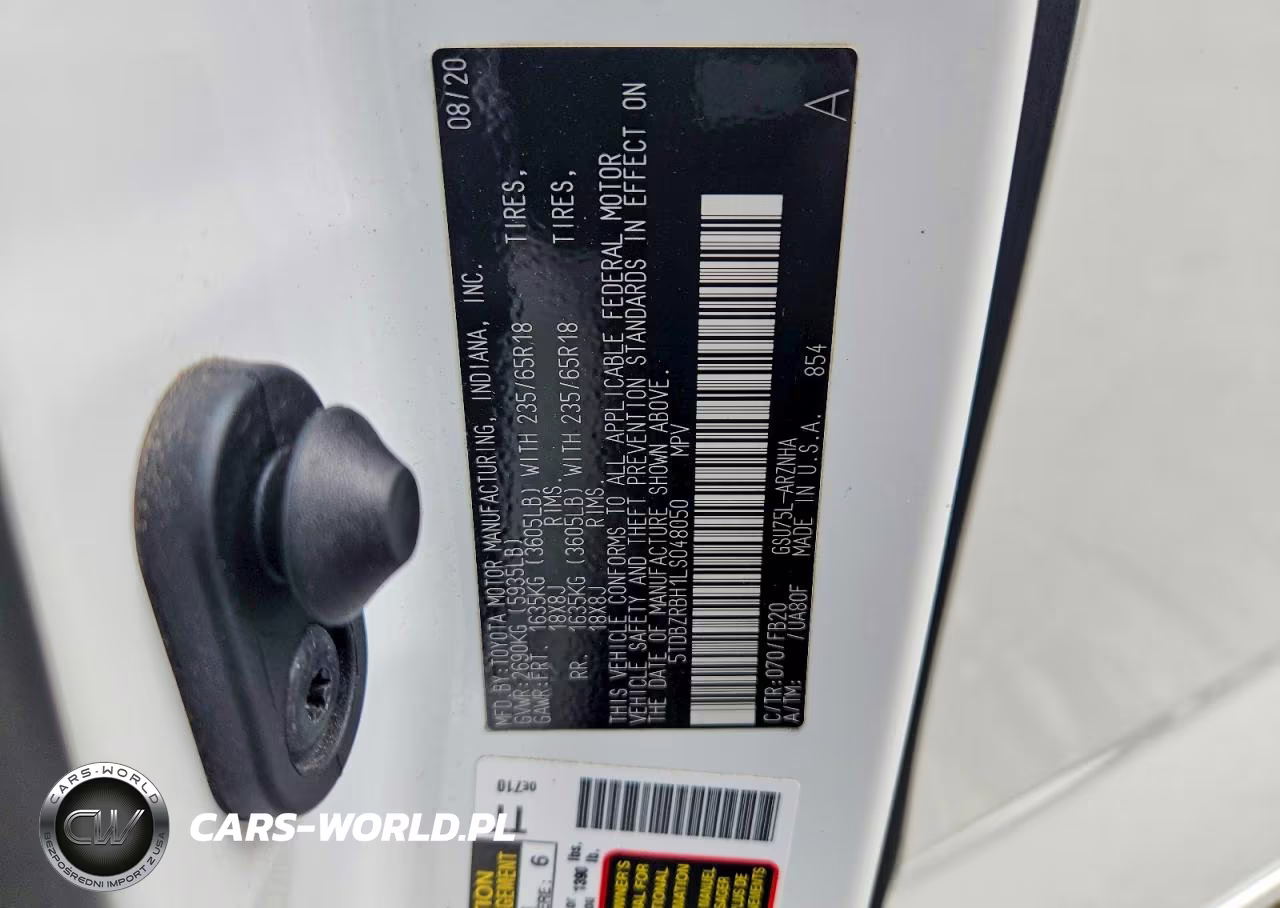 2020 Toyota Highlander Le VIN:5TDBZRBH1LS048050 - 12
