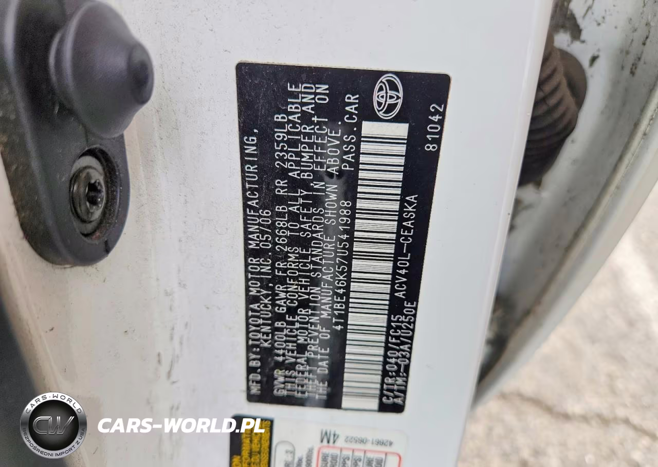 2007 Toyota Camry Se VIN:4T1BE46K57U541988 - 12