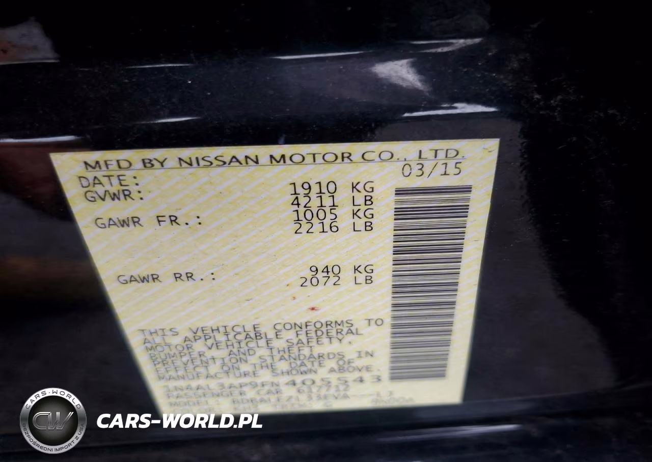 2015 Nissan Altima 2.5 S VIN:1N4AL3AP9FN405543 - 12