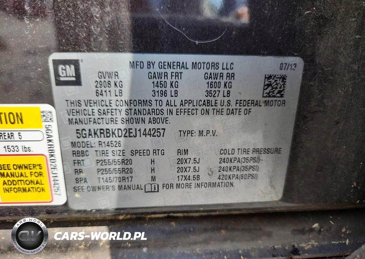 2014 Buick Enclave VIN:5GAKRBKD2EJ144257 - 12