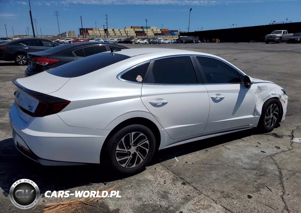 2021 Hyundai Sonata Hybrid Blue VIN:KMHL24JJ7MA036155 - 3