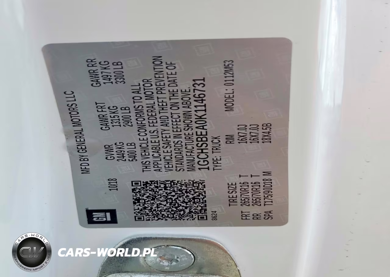 2019 Chevrolet Colorado VIN:1GCHSBEA0K1146731 - 12