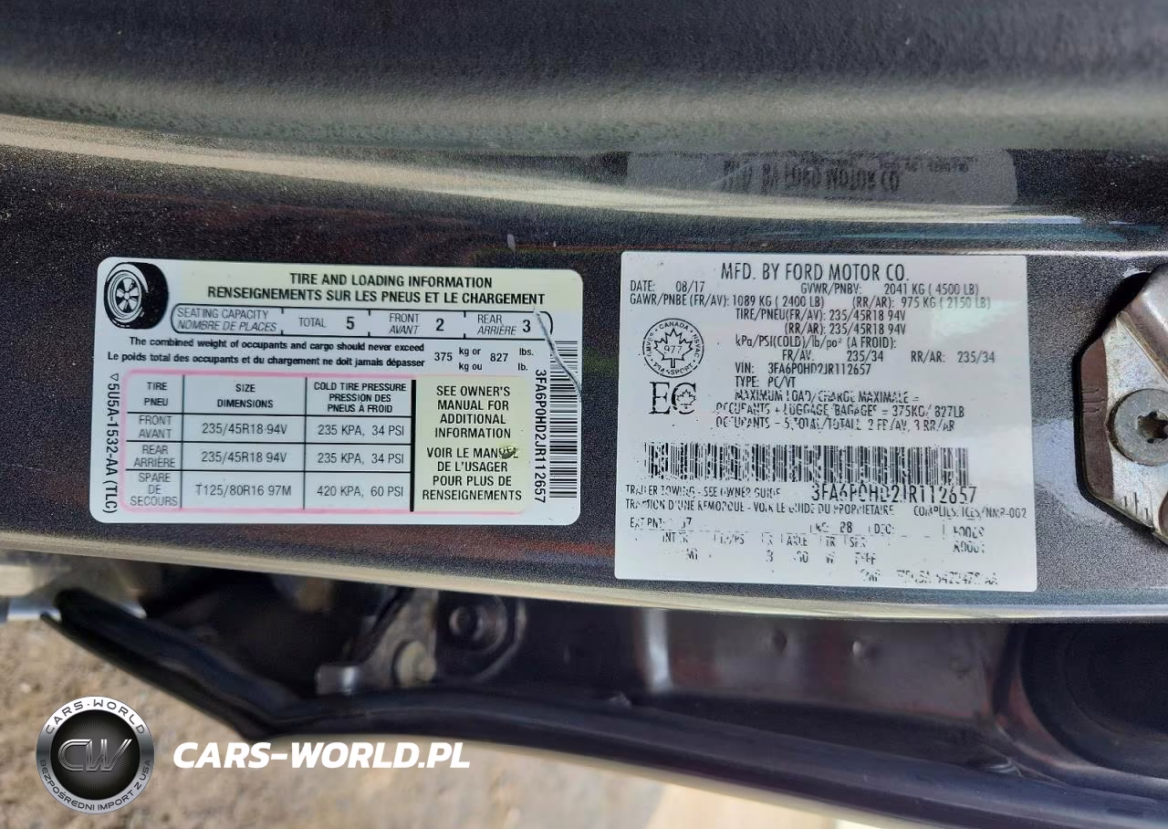 2018 Ford Fusion Se VIN:3FA6P0HD2JR112657 - 12