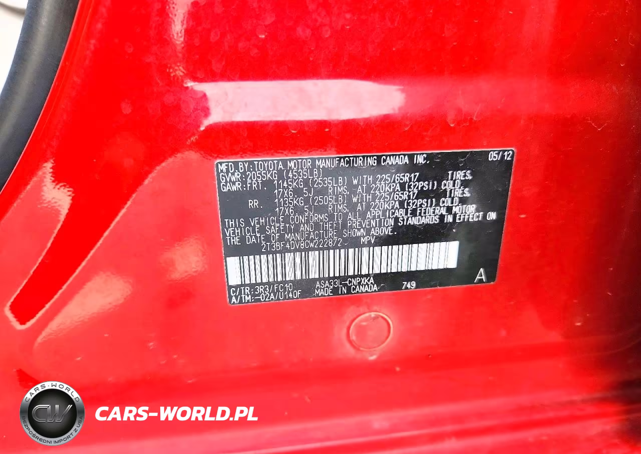 2012 Toyota Rav4 Base VIN:2T3BF4DV8CW222872 - 13