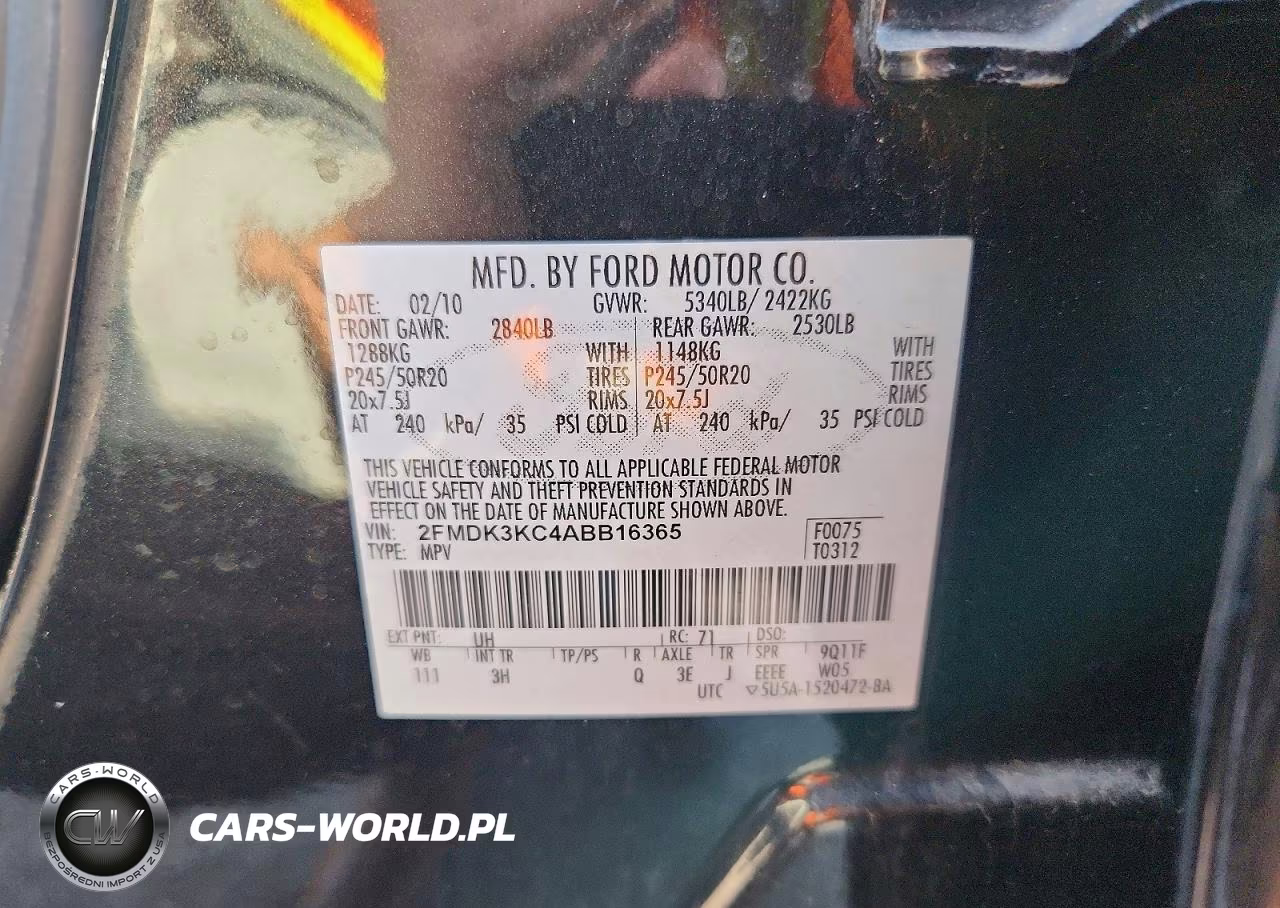 2010 Ford Edge Limited VIN:2FMDK3KC4ABB16365 - 12