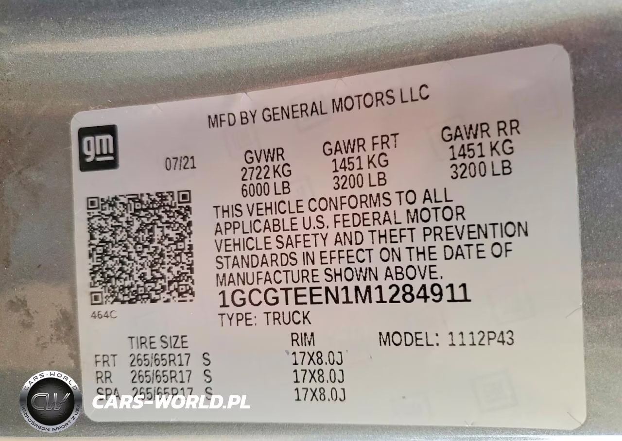 2021 Chevrolet Colorado Zr2 VIN:1GCGTEEN1M1284911 - 12
