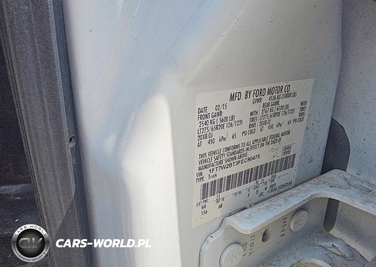 2015 Ford F250 Super Duty VIN:1FT7W2BT3FEC80475 - 12
